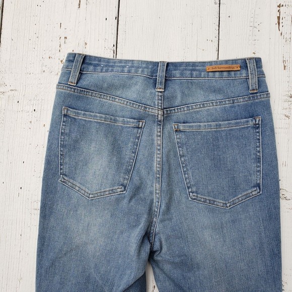 Soft Surroundings Women's Sz 4 High Rise Accent Stripe Sequins Jeans Pants NEW - Picture 3 of 3